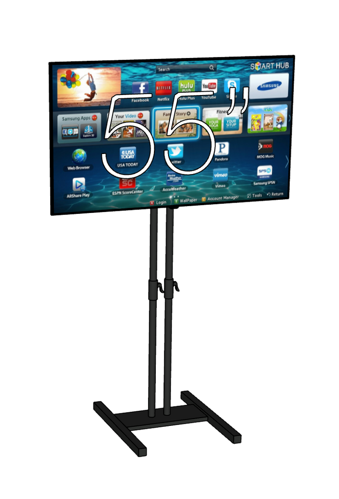 TV55" on wall/or TV-stand(e)